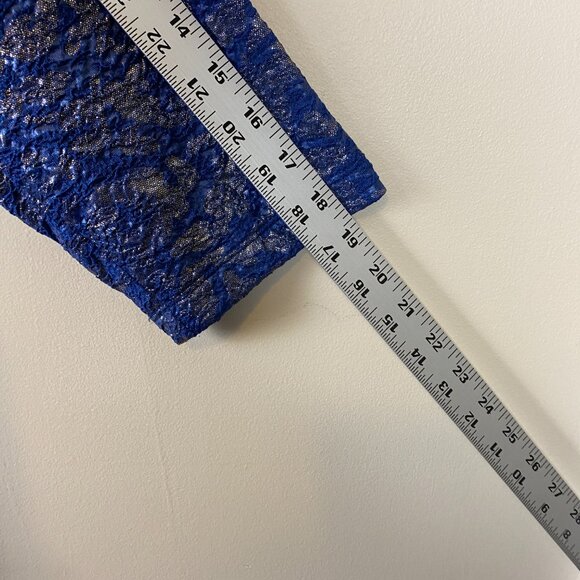 Ann Taylor Elegant Blue and Silver Women's Top - Picture 7 of 7